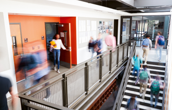 Staircase in a school