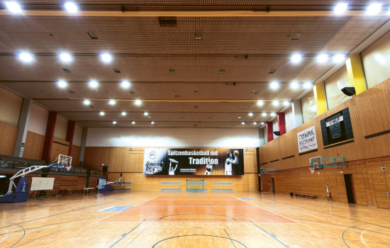 Well-lit sports hall