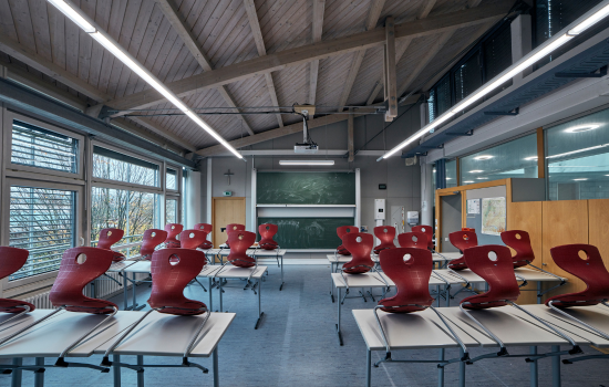 Classrooms with modern lighting