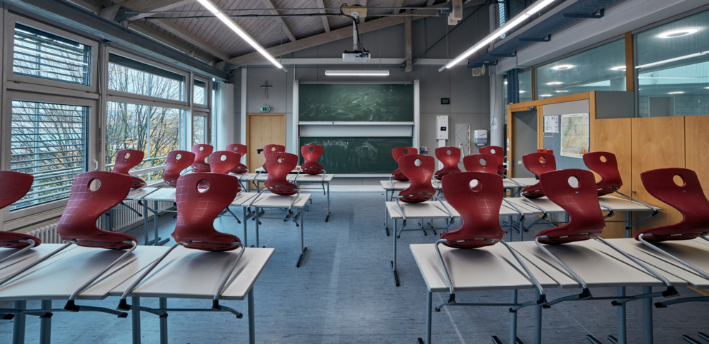 Classrooms Lighting in a classroom